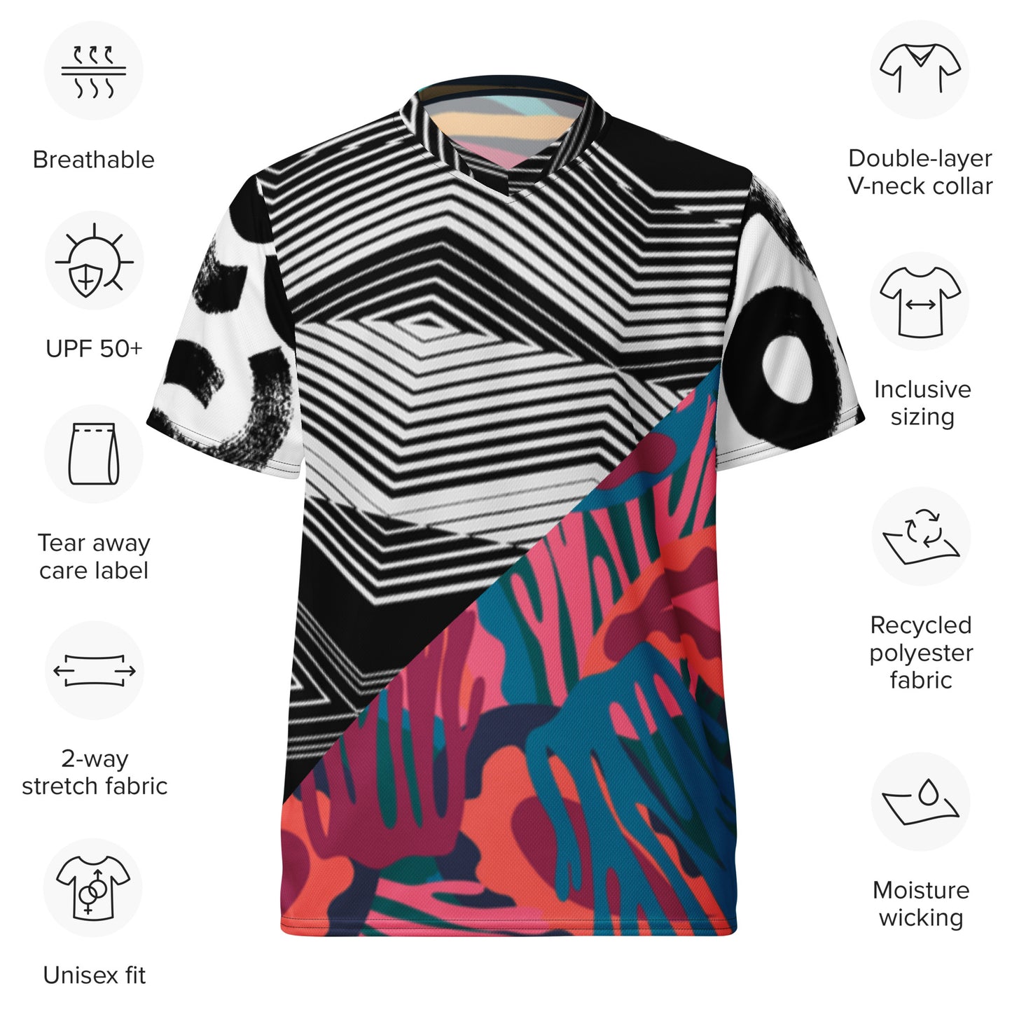 Recycled unisex sports jersey