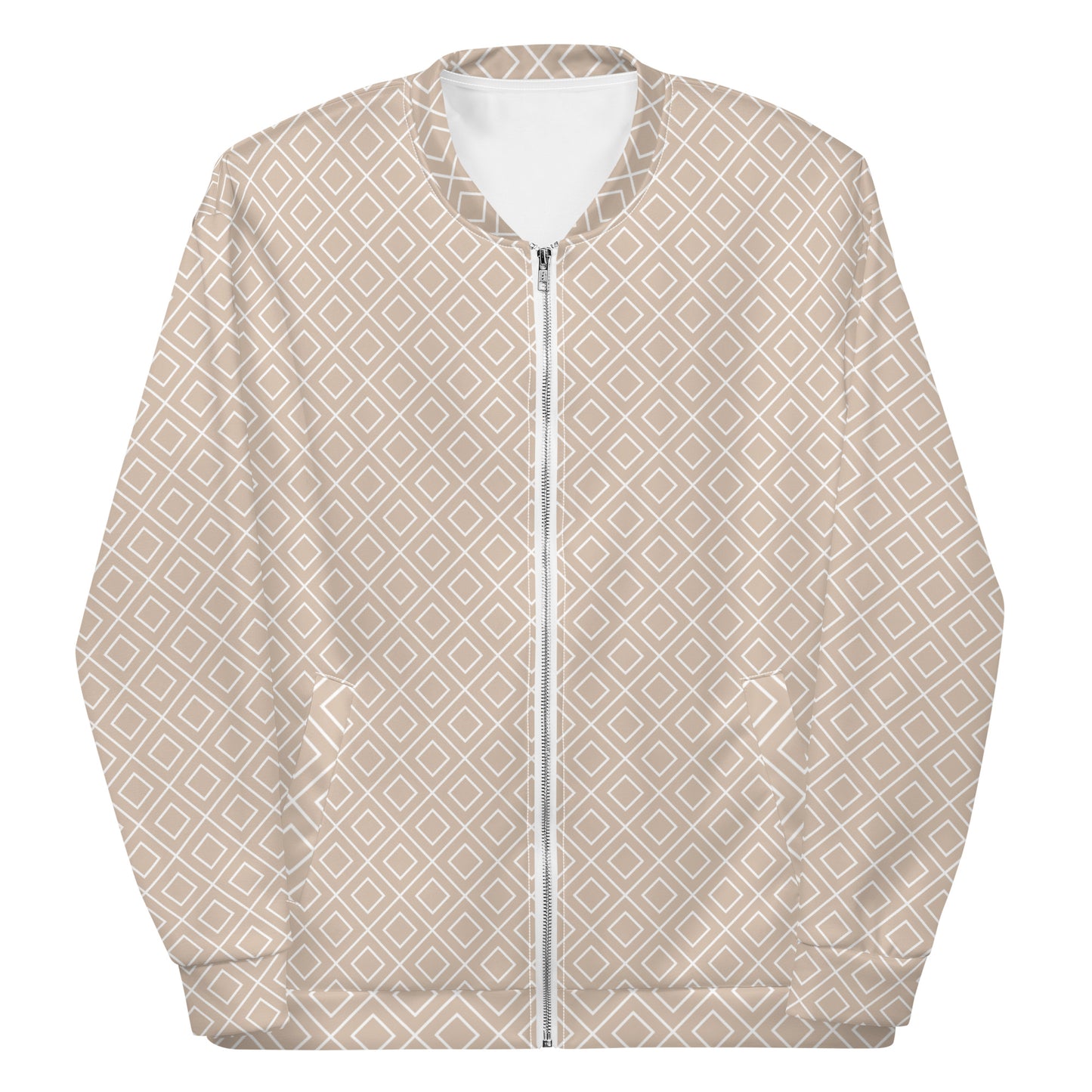 Grown and Sexy Geo Latte - Unisex Bomber Jacket