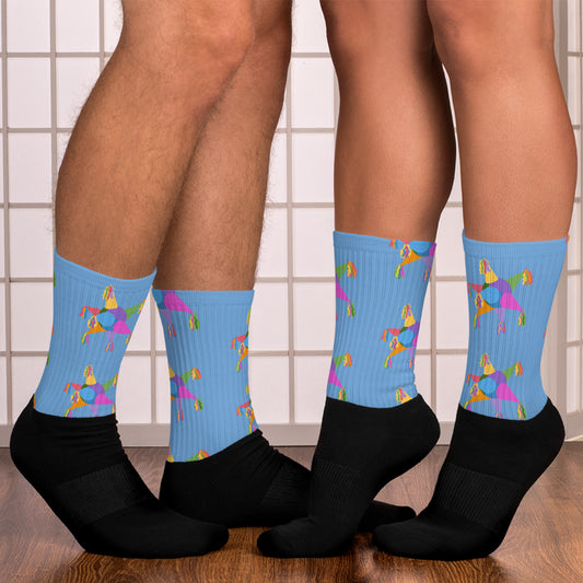 Estrella Piñata Socks Blue