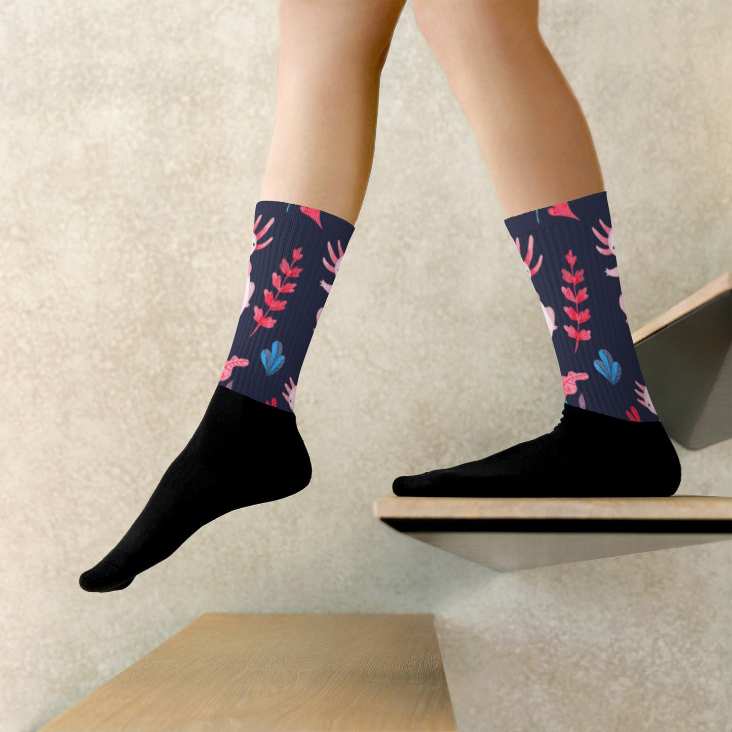 Axolotl Navy Socks