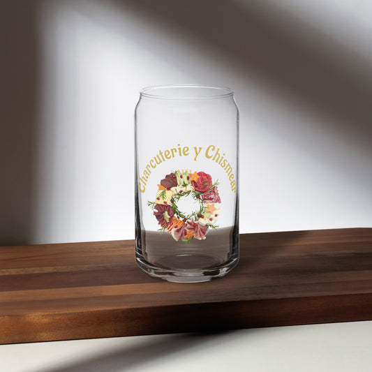 Charcuterie y Chisme Can-shaped glass