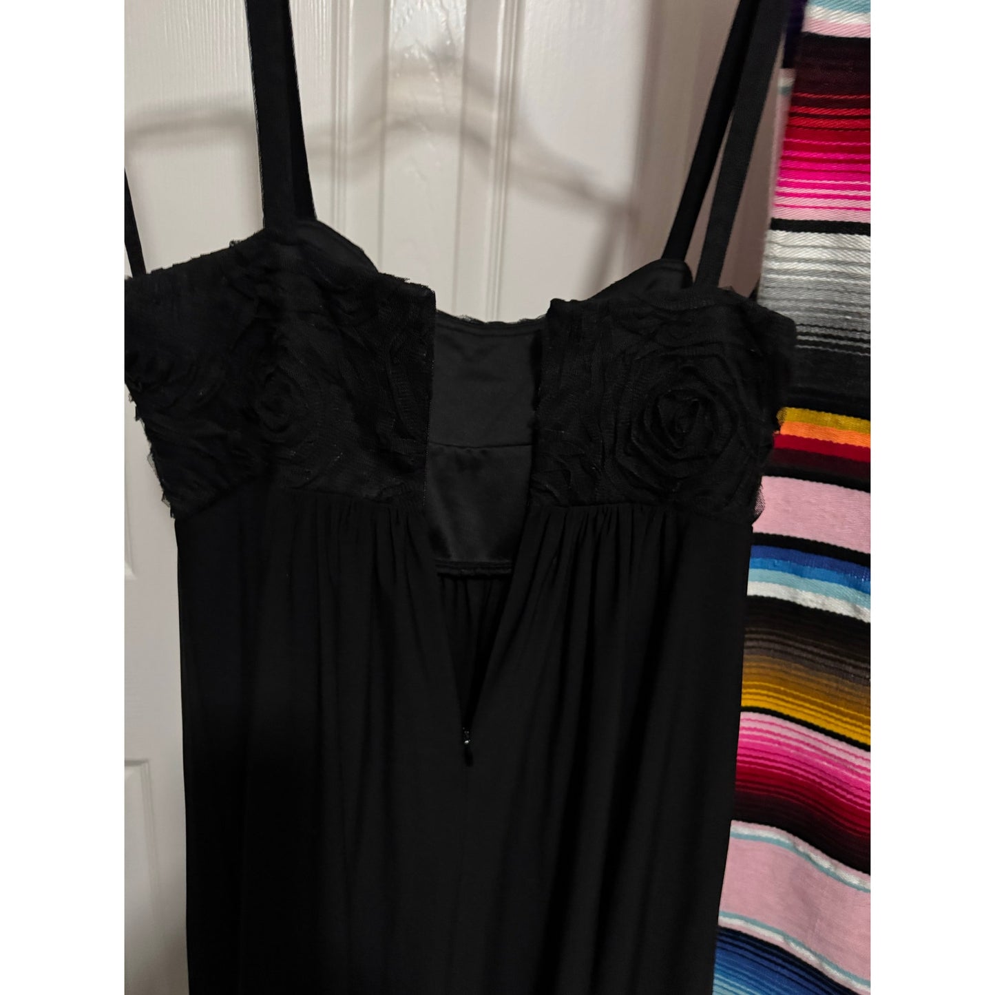 Jessica Howard Floral Bustier Black Swing Mini Dress