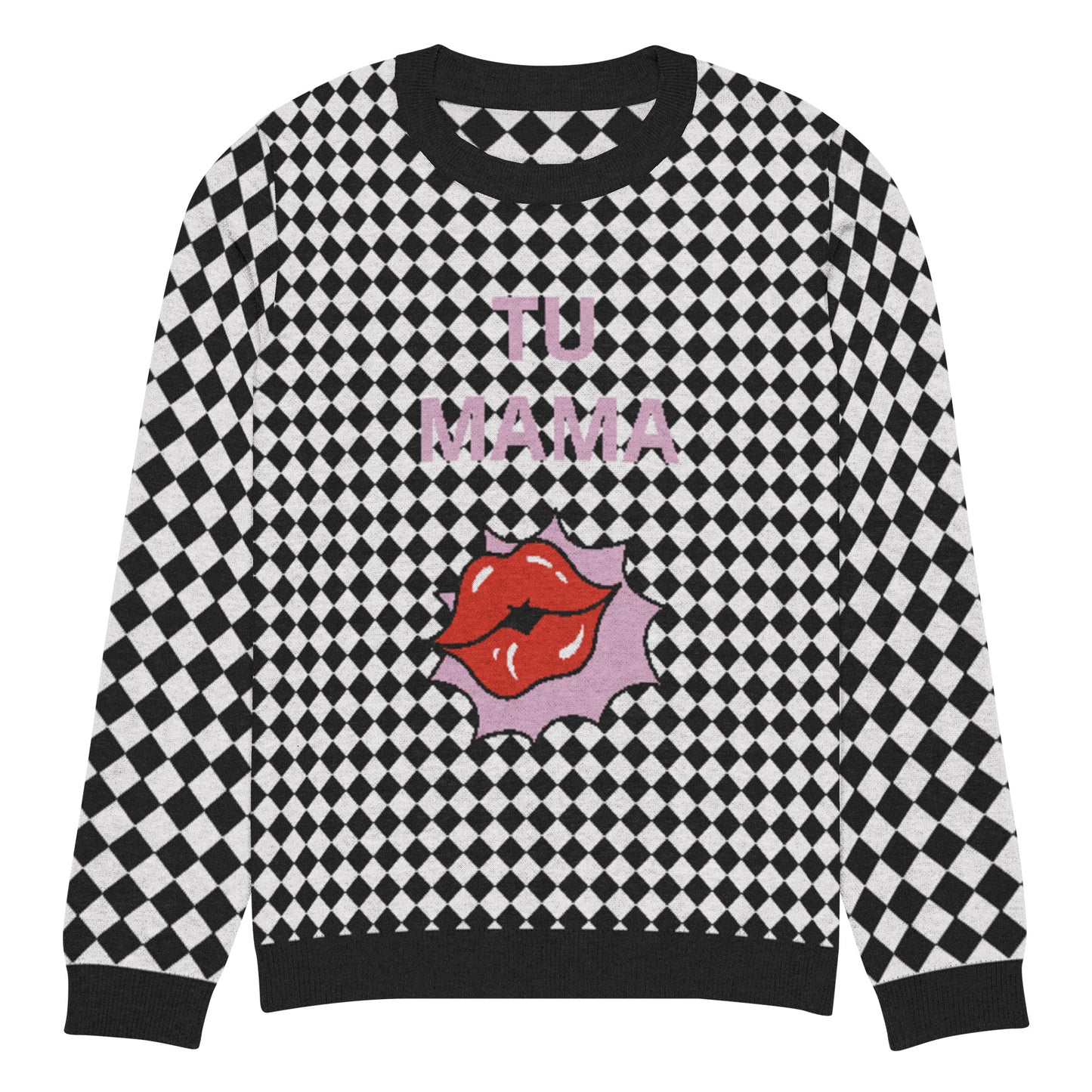 Tu mama! Knitted crew neck sweater