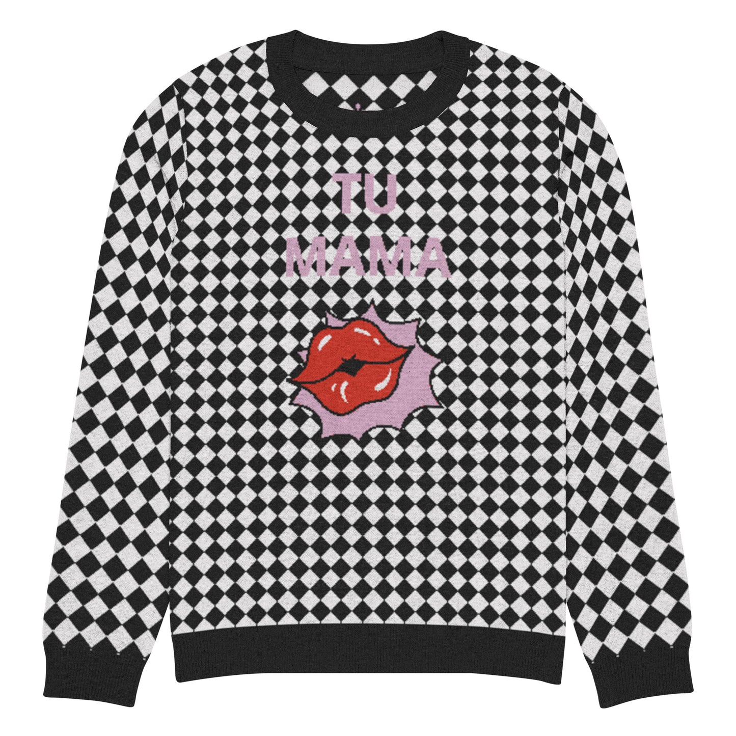 Tu mama! Knitted crew neck sweater