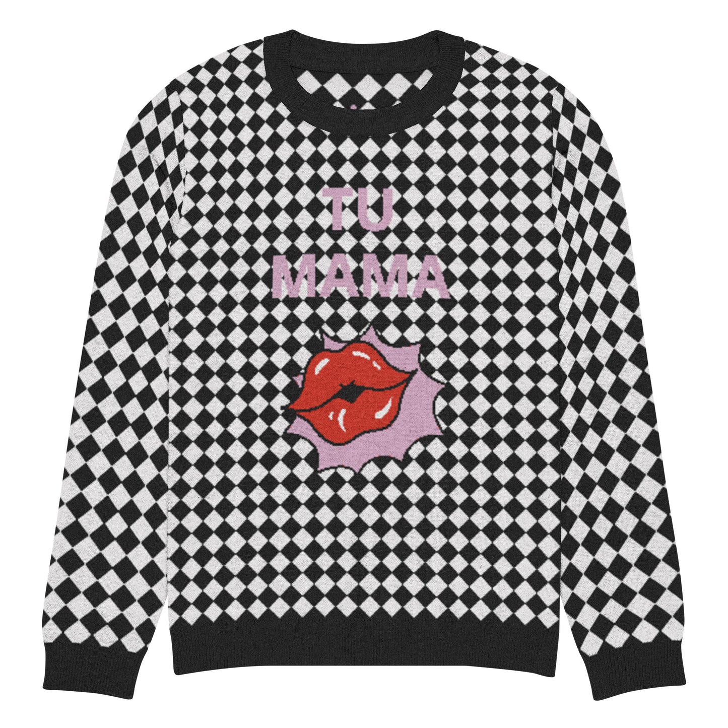 Tu mama! Knitted crew neck sweater