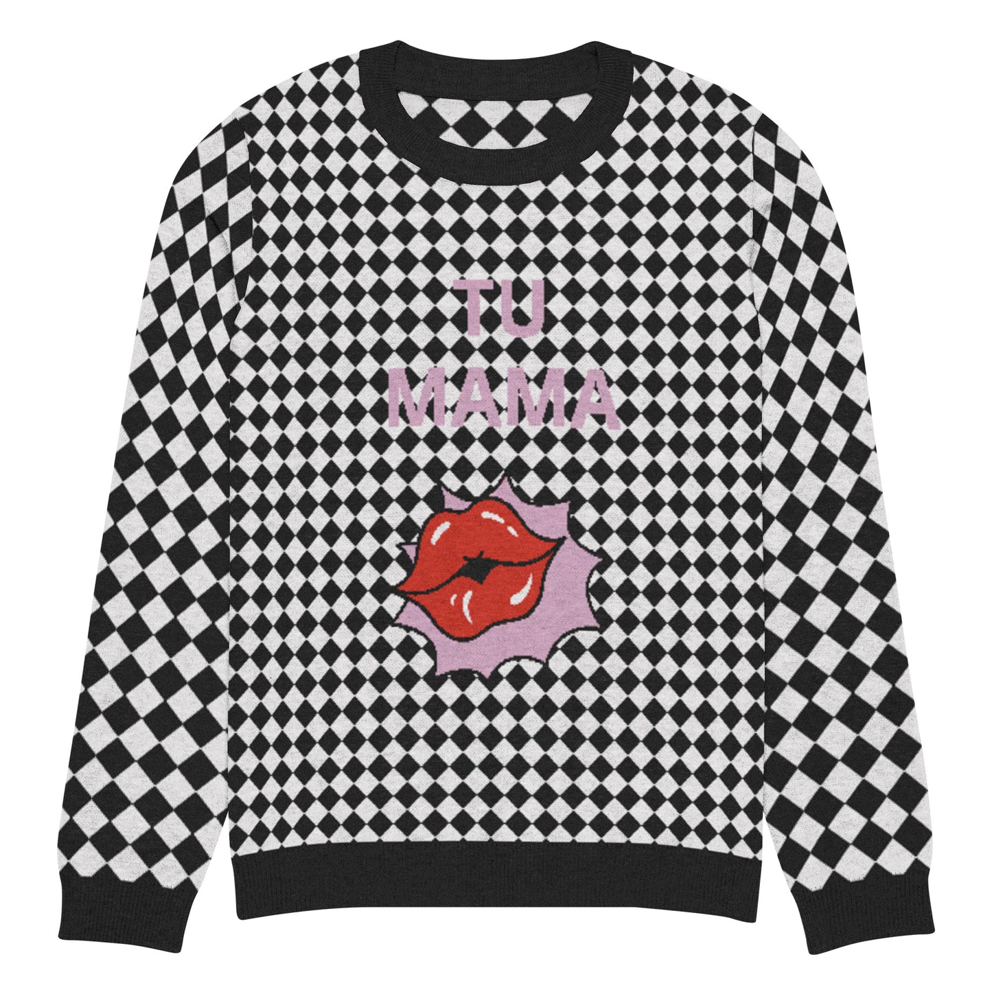 Tu mama! Knitted crew neck sweater