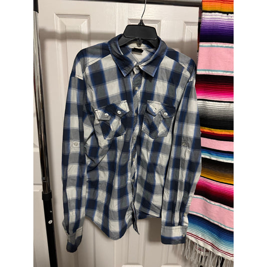Southpole Plaid Long Sleeve Button Up