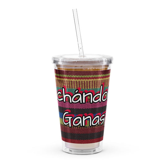 Echándole Ganas - Clear plastic tumbler