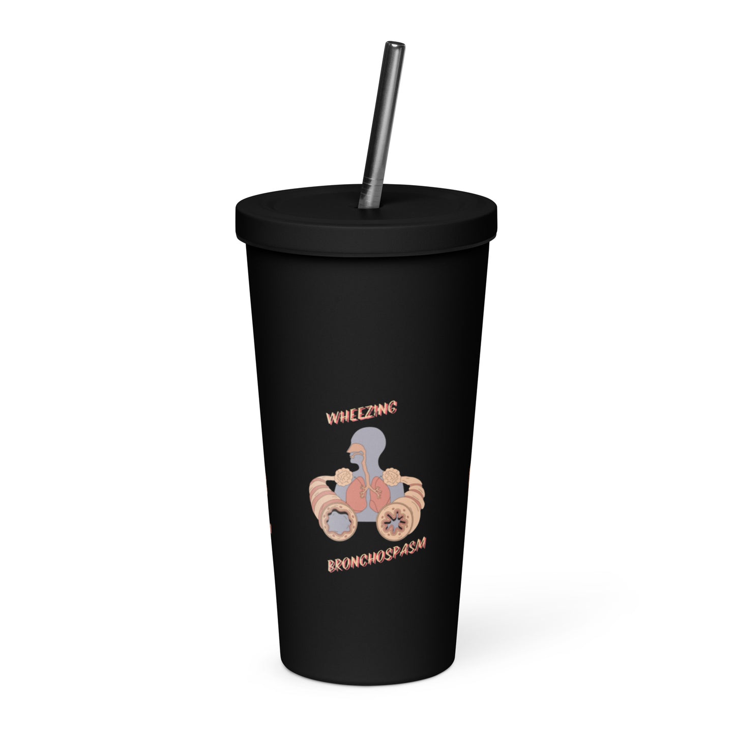 Asthma - Insulated tumbler with a straw