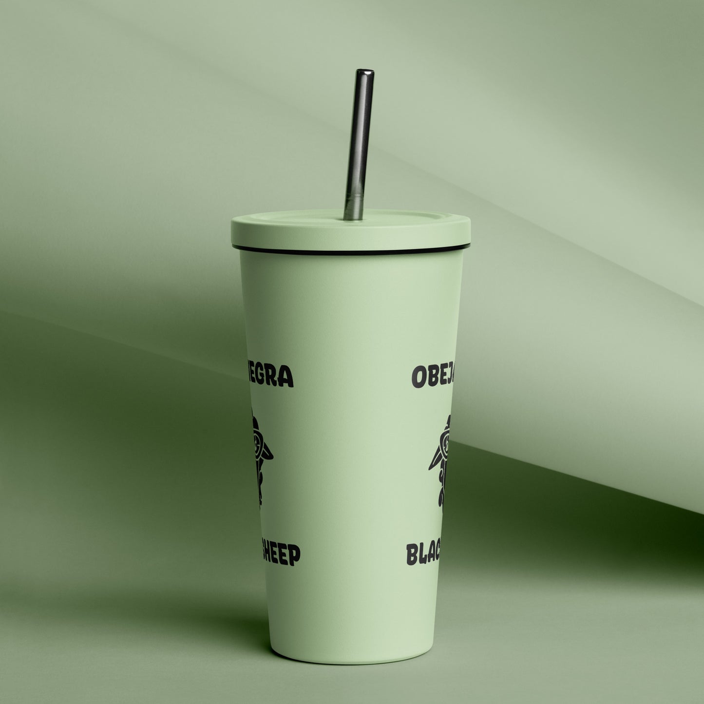 Obeja Negra - Insulated tumbler with a straw