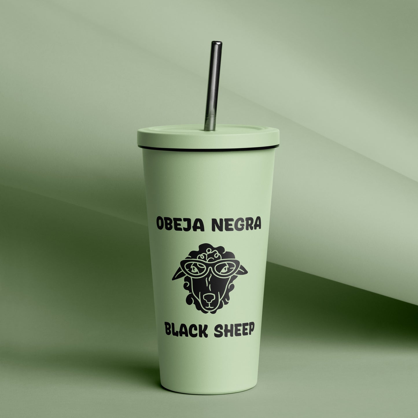 Obeja Negra - Insulated tumbler with a straw