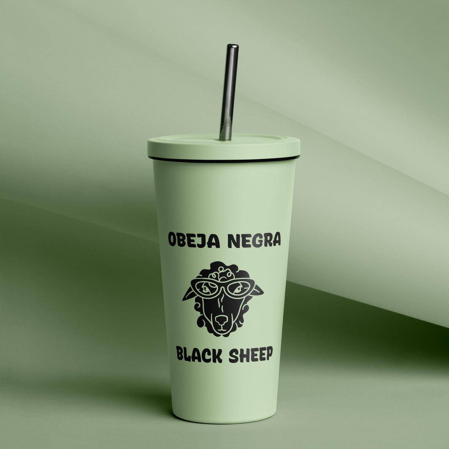 Obeja Negra - Insulated tumbler with a straw