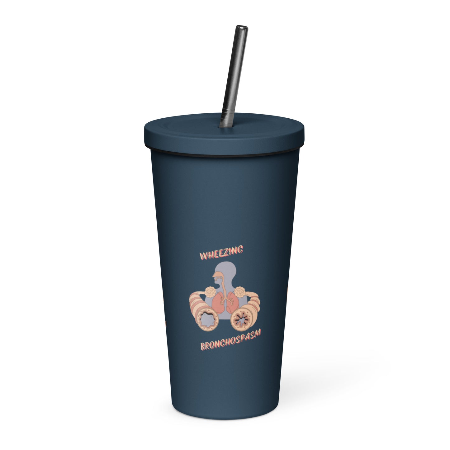 Asthma - Insulated tumbler with a straw