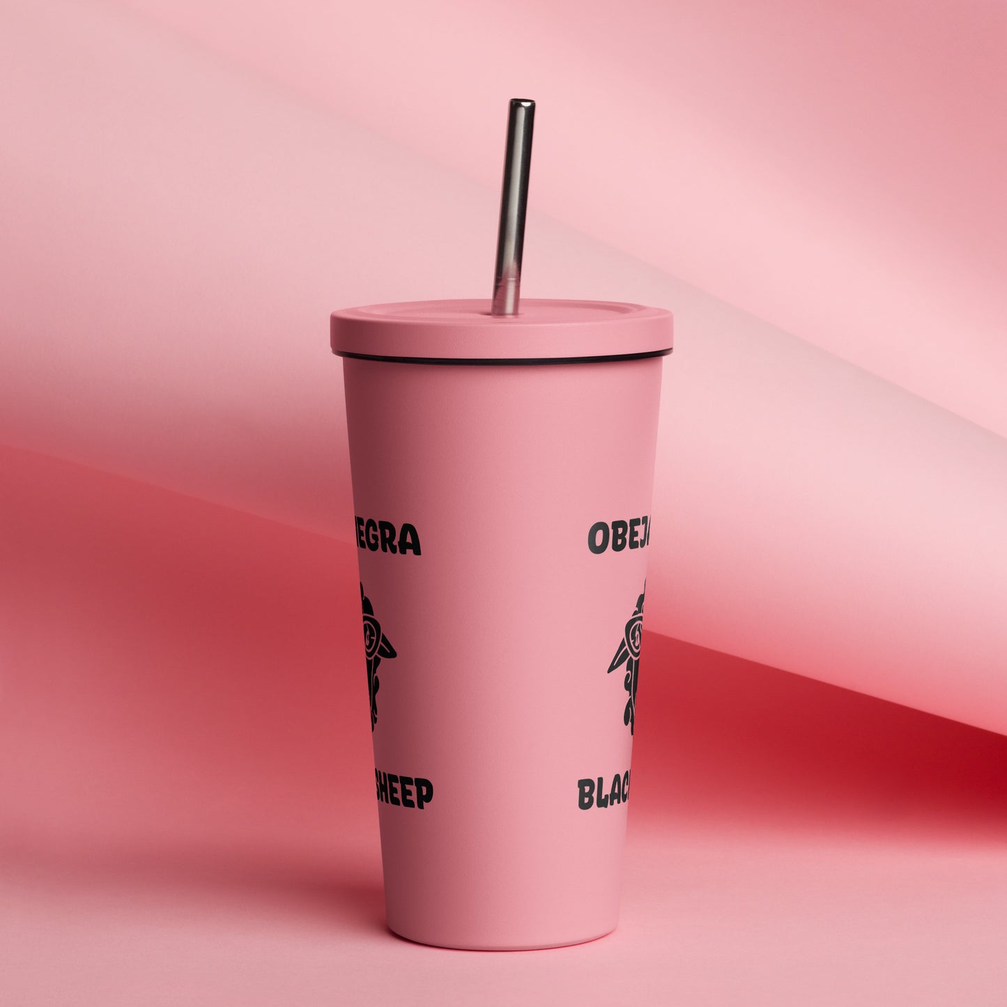 Obeja Negra - Insulated tumbler with a straw