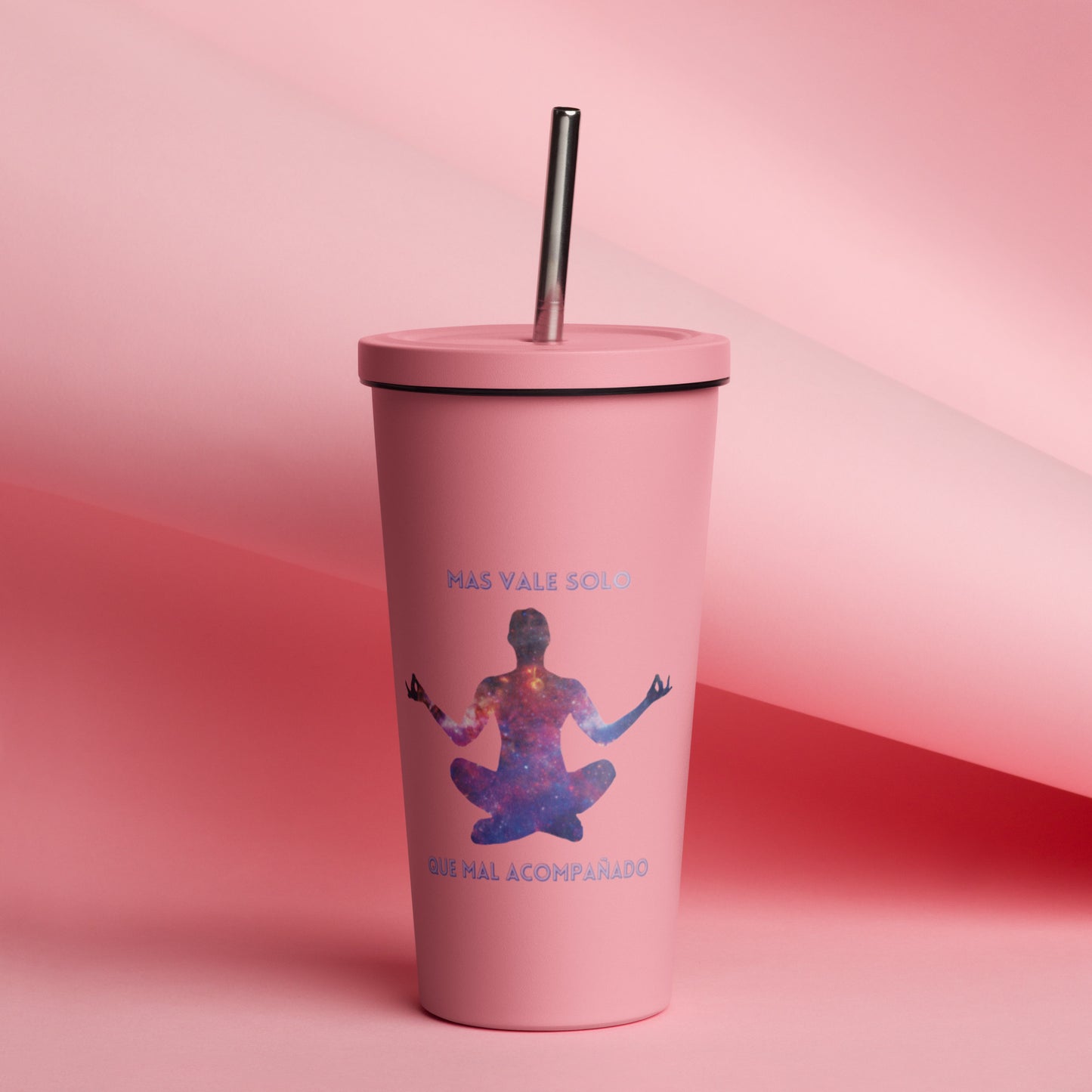 Mas Vale Solo - Insulated tumbler with a straw