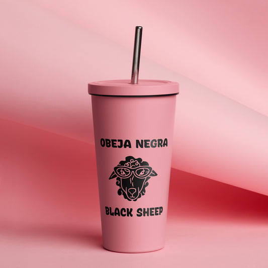 Obeja Negra - Insulated tumbler with a straw