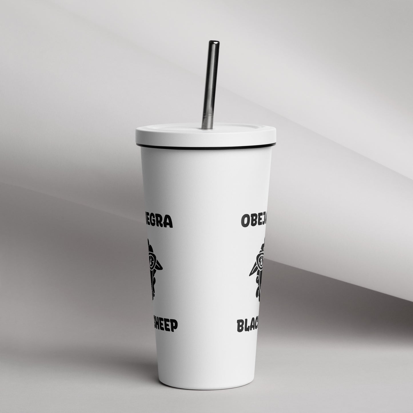 Obeja Negra - Insulated tumbler with a straw