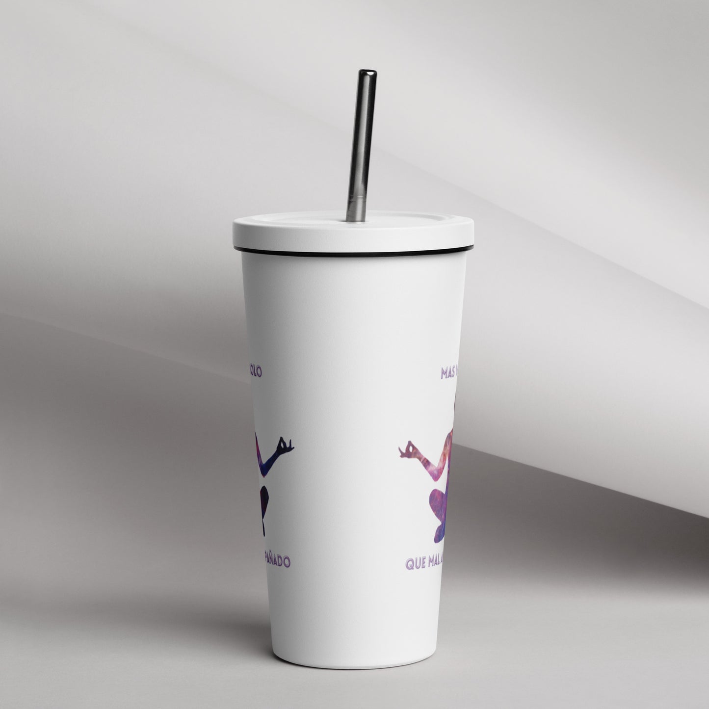 Mas Vale Solo - Insulated tumbler with a straw