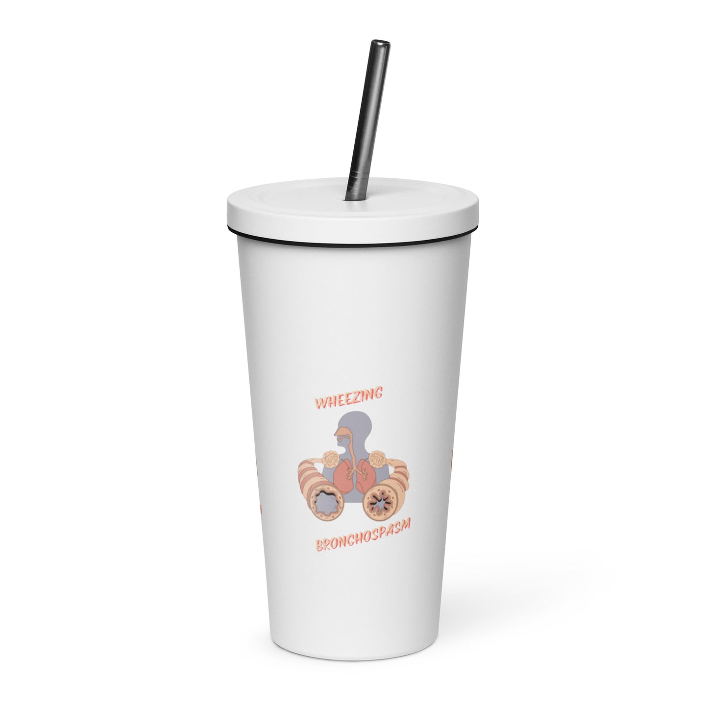 Asthma - Insulated tumbler with a straw