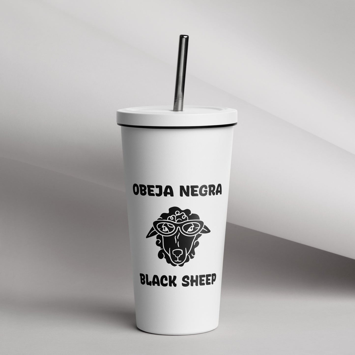 Obeja Negra - Insulated tumbler with a straw