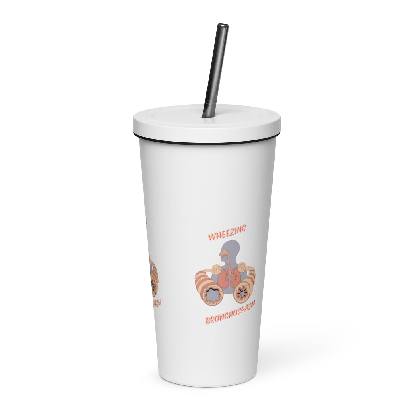 Asthma - Insulated tumbler with a straw