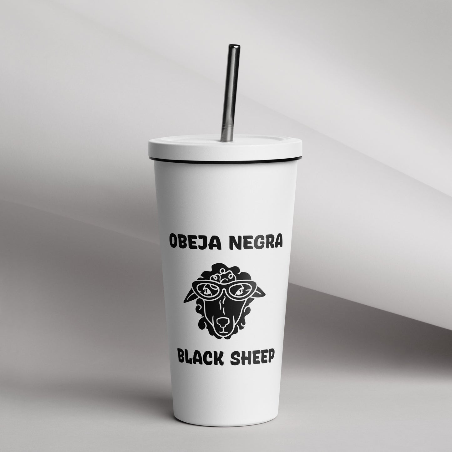 Obeja Negra - Insulated tumbler with a straw