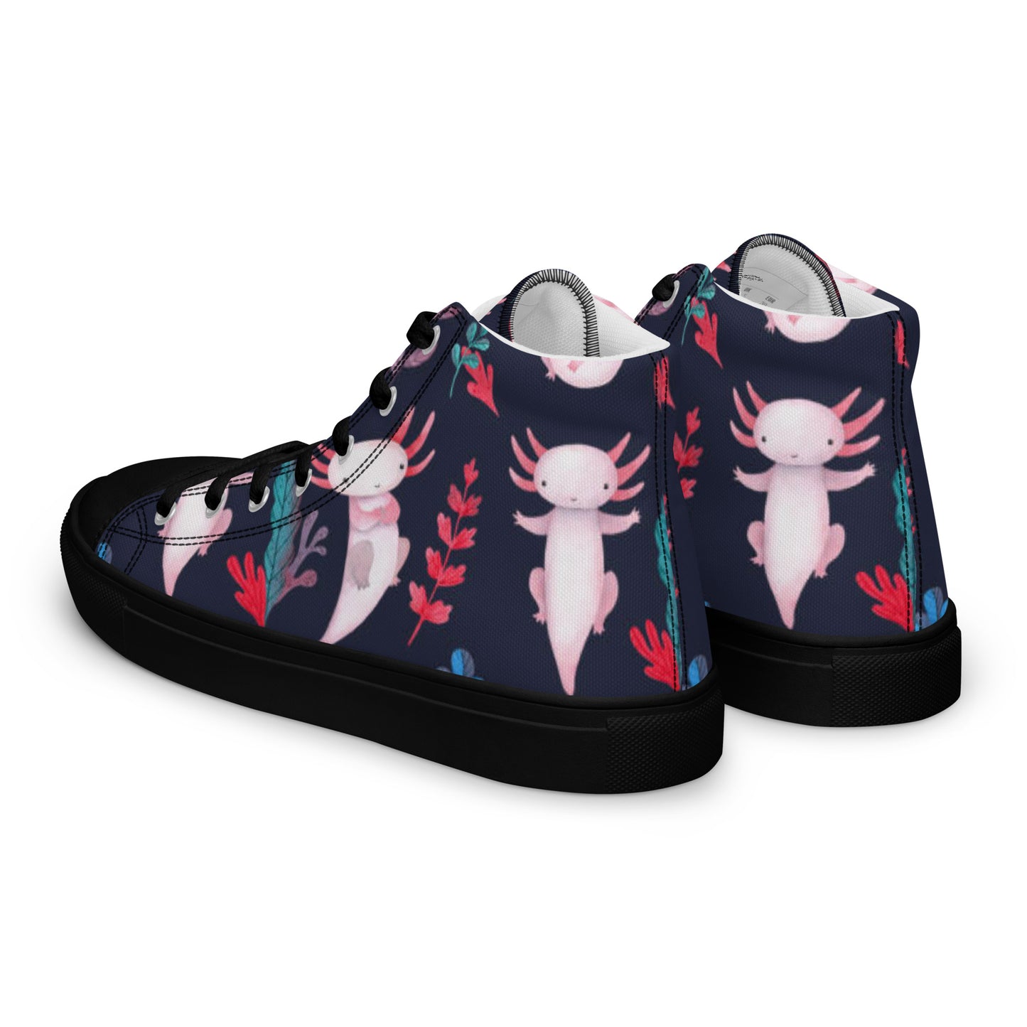 Axolotl Men’s high top canvas shoes