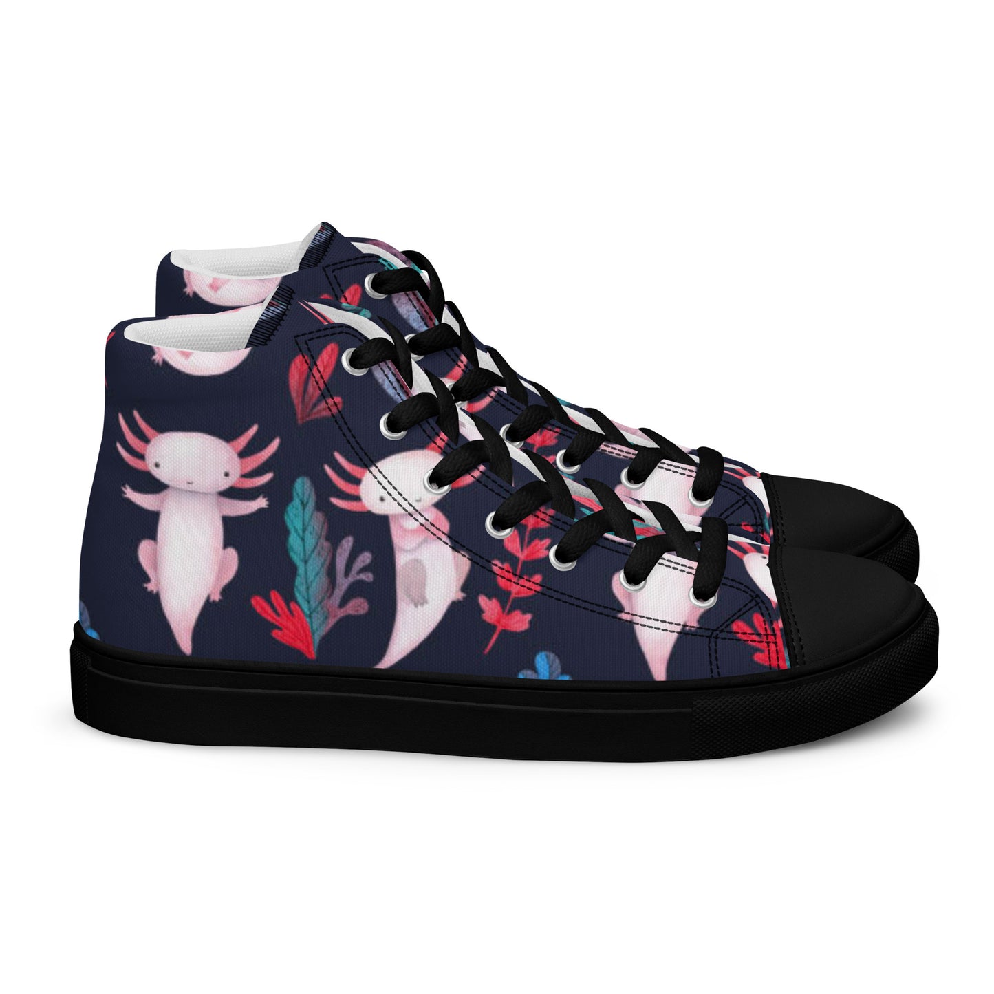 Axolotl Men’s high top canvas shoes