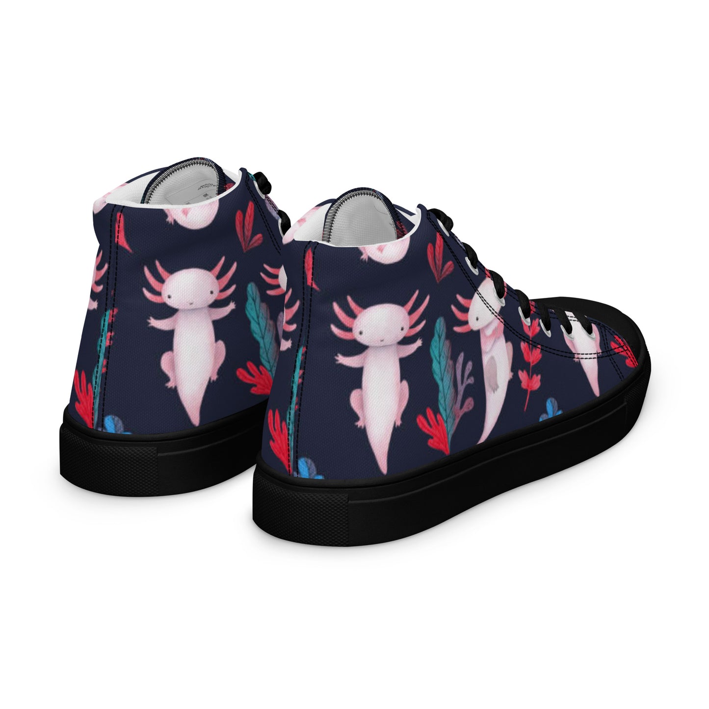 Axolotl Men’s high top canvas shoes