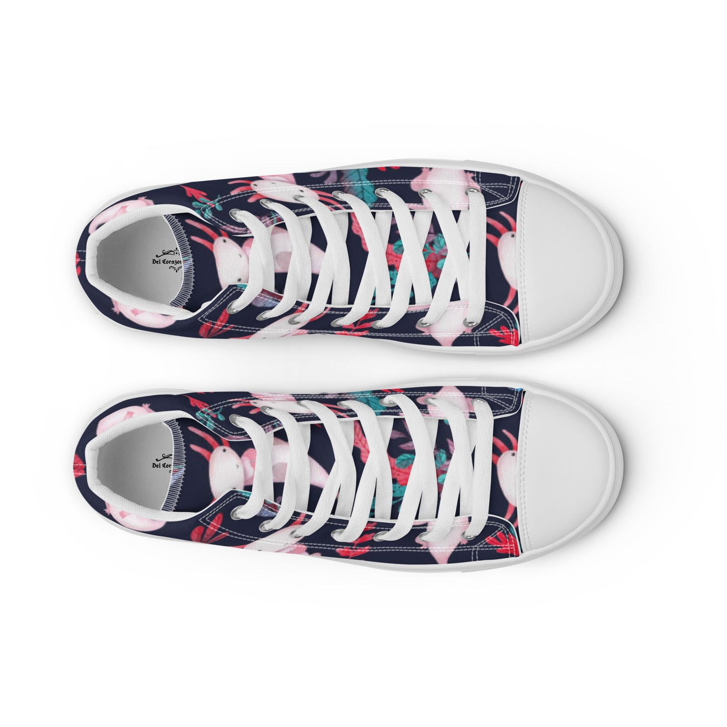 Axolotl Men’s high top canvas shoes