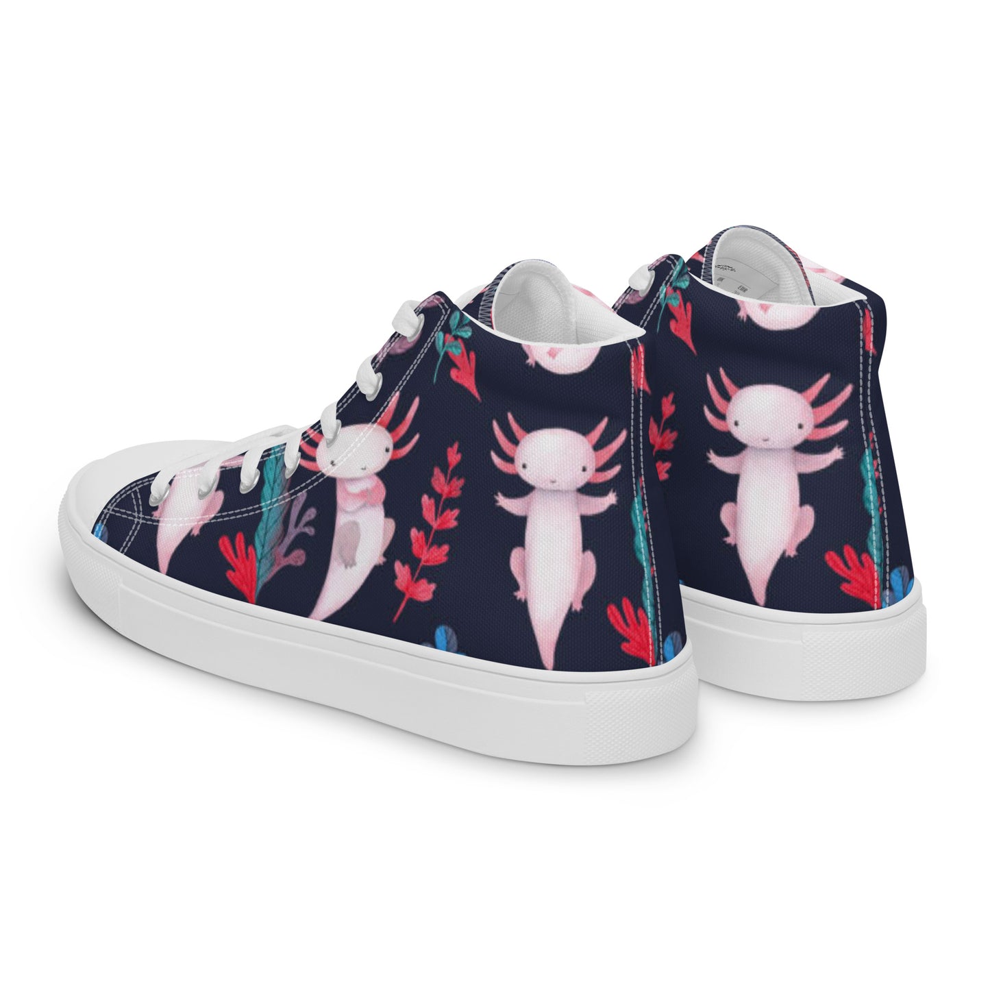 Axolotl Men’s high top canvas shoes
