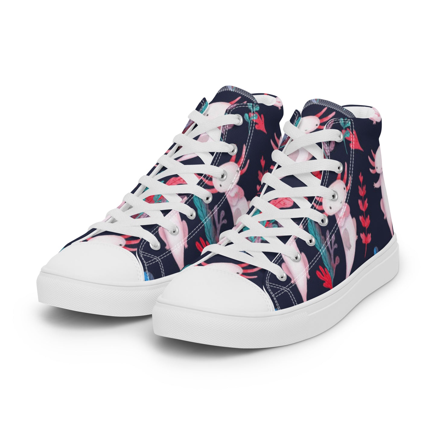 Axolotl Men’s high top canvas shoes