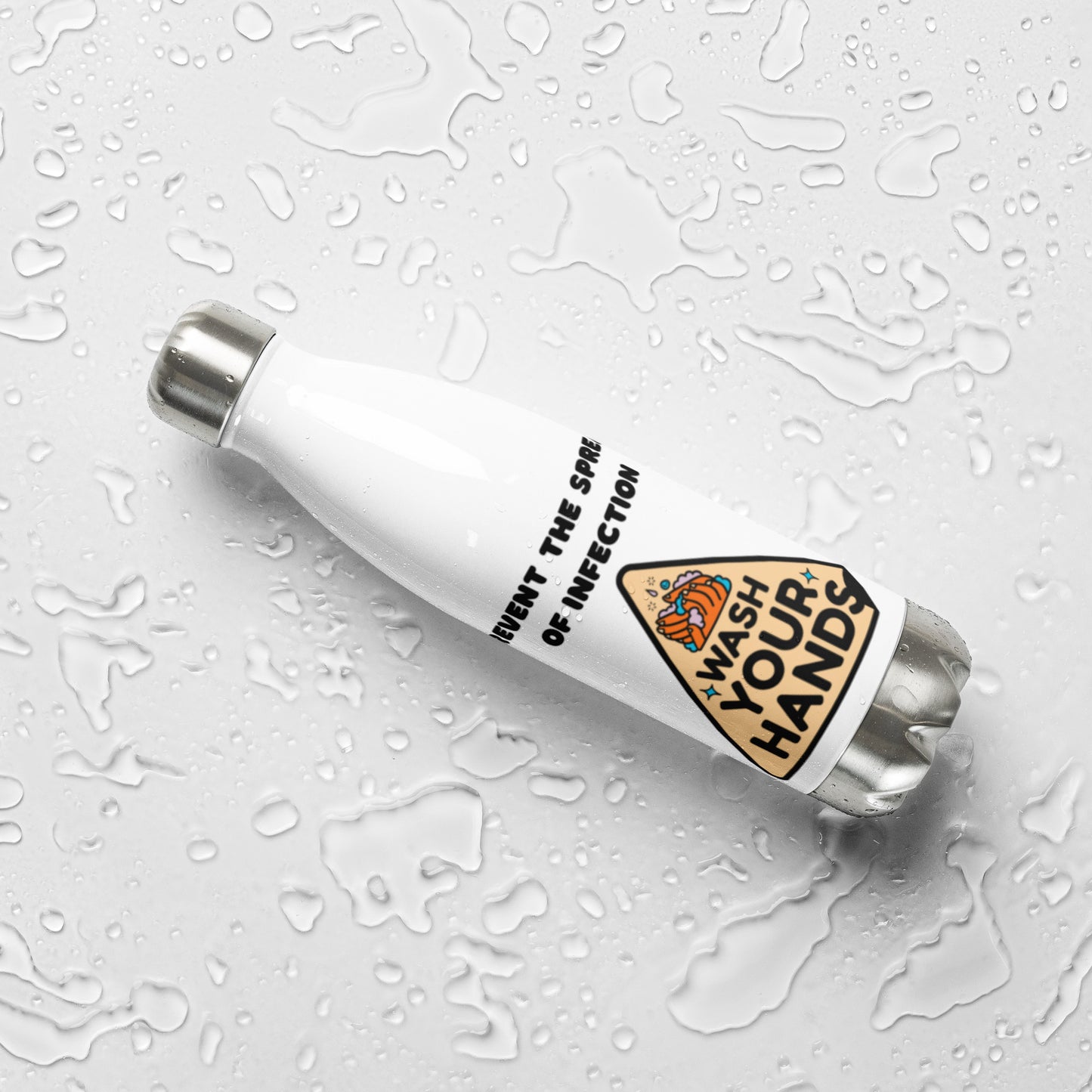 Wash your hands - Stainless steel water bottle