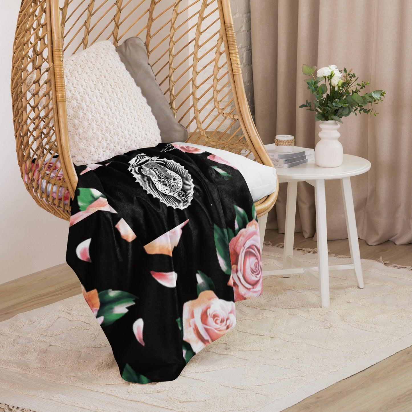 Virgen de Guadalupe Sherpa blanket