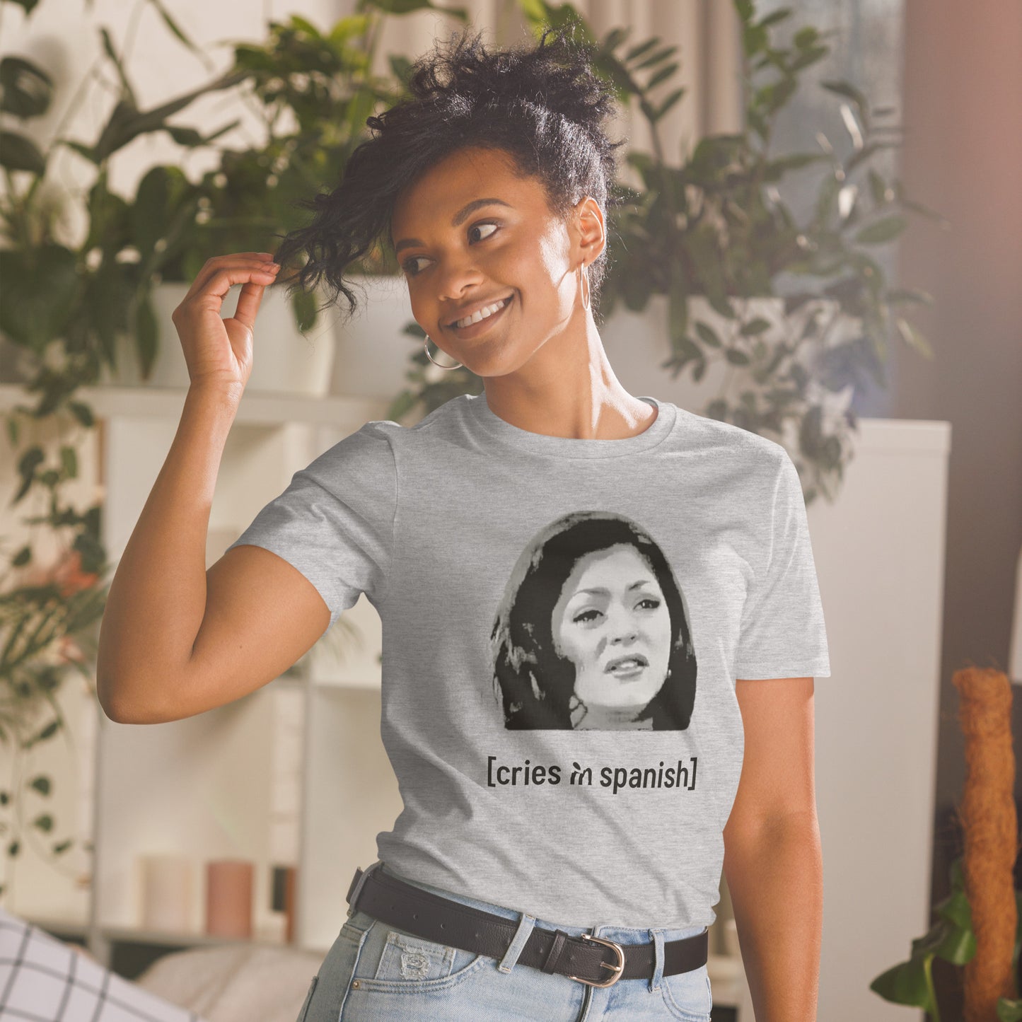 [cries in Spanish] light Short-Sleeve Unisex T-Shirt