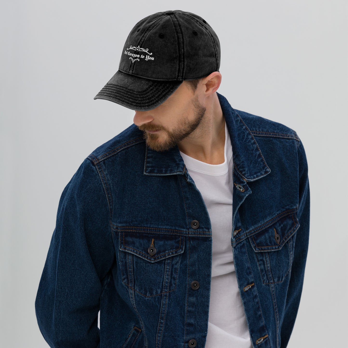Brand Embroidered Vintage Cotton Twill Cap