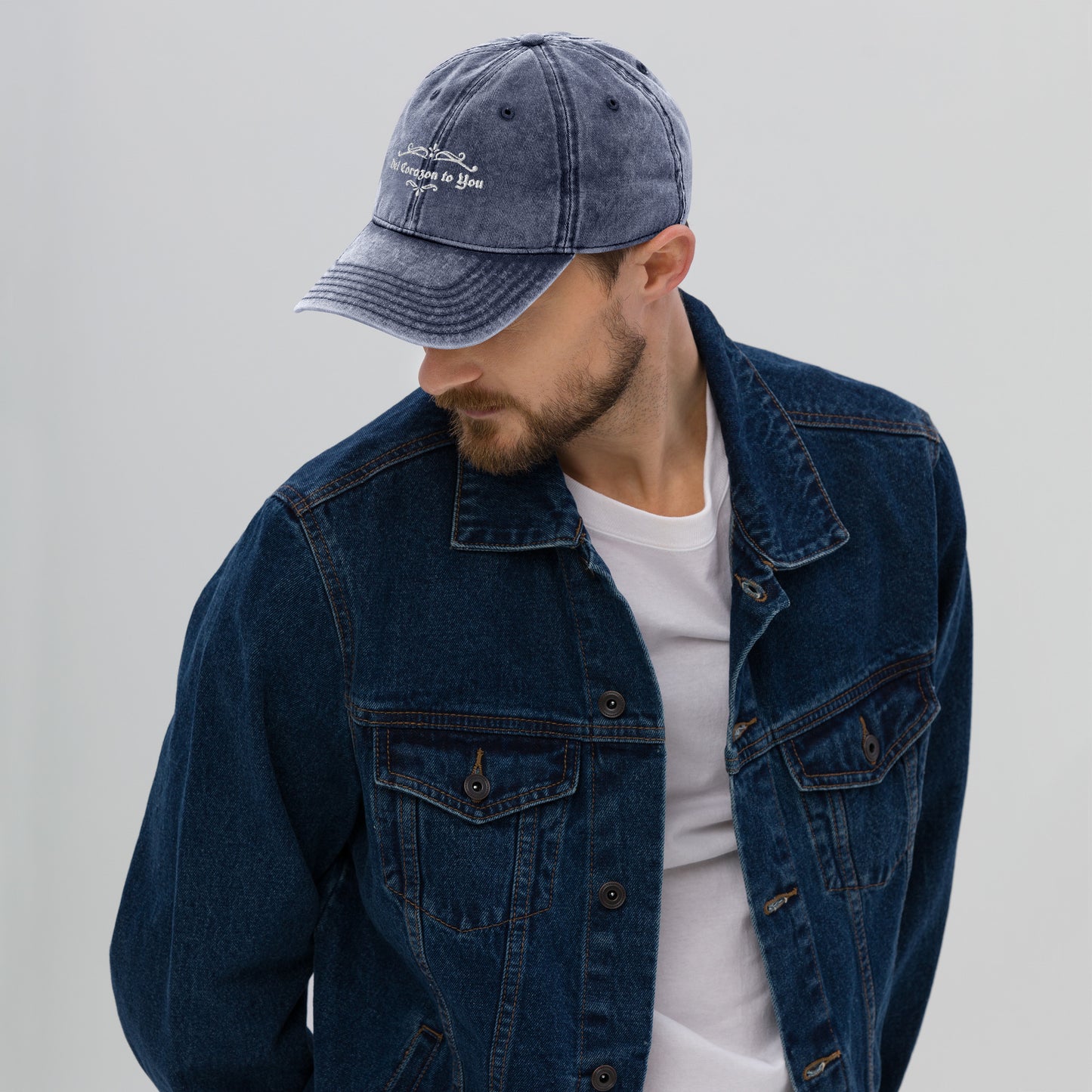Brand Embroidered Vintage Cotton Twill Cap