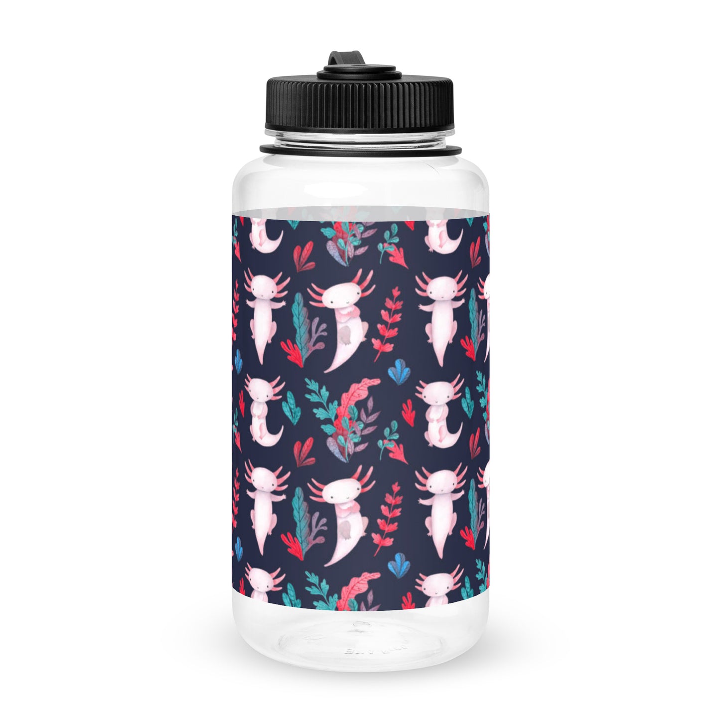 Axolotl Wide mouth plastic water bottle