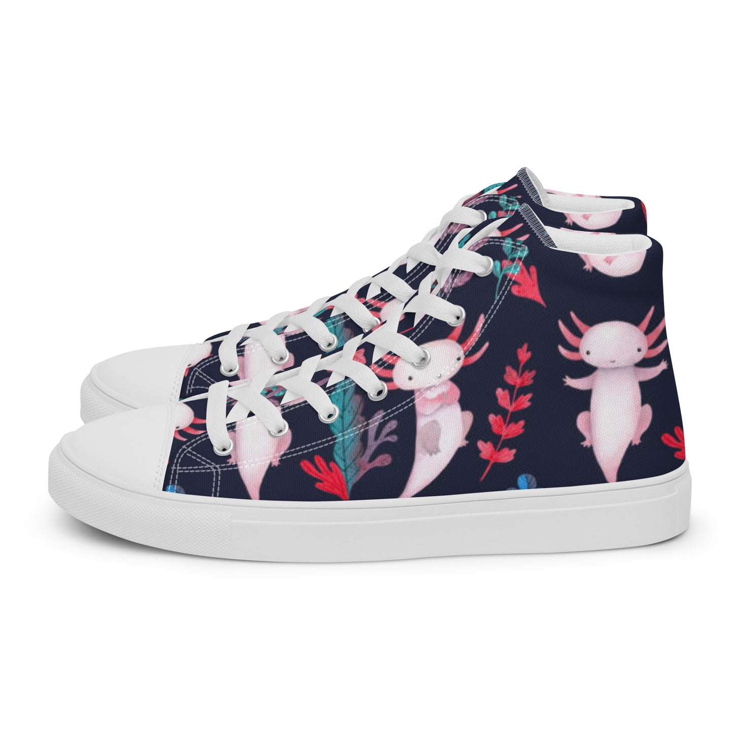 Axolotl Women’s high top canvas shoes