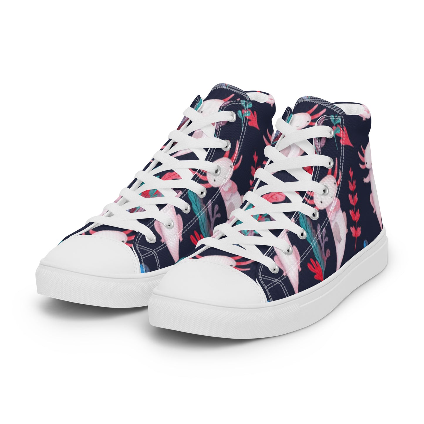 Axolotl Women’s high top canvas shoes